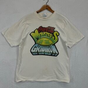 Coca Cola Monster of the Gridiron Football T Shirt Adult X Large White